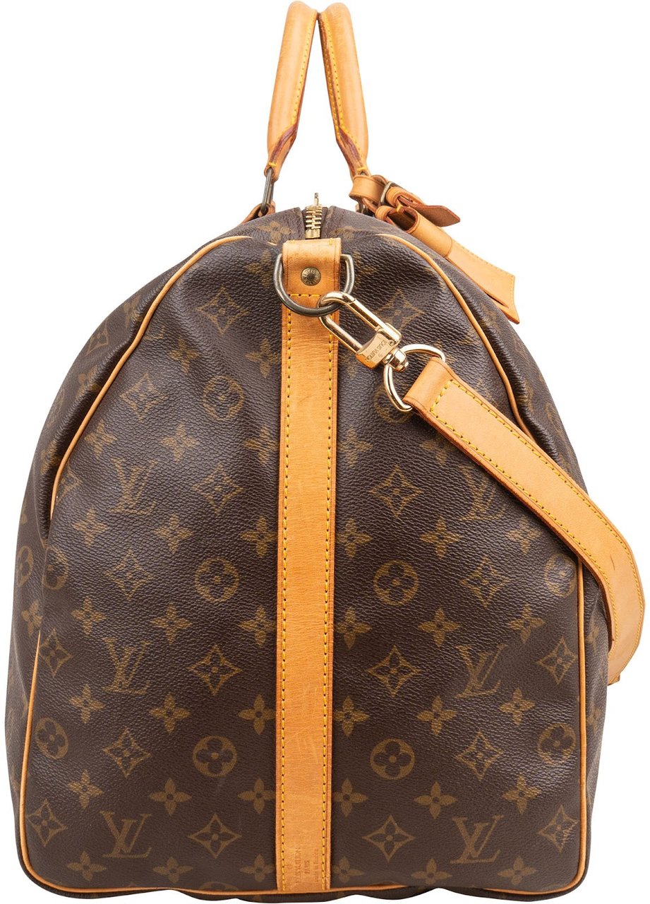 Louis Vuitton Louis Vuitton Monogram Canvas Keepall 60 Bandoulière Travel Bag Bruin