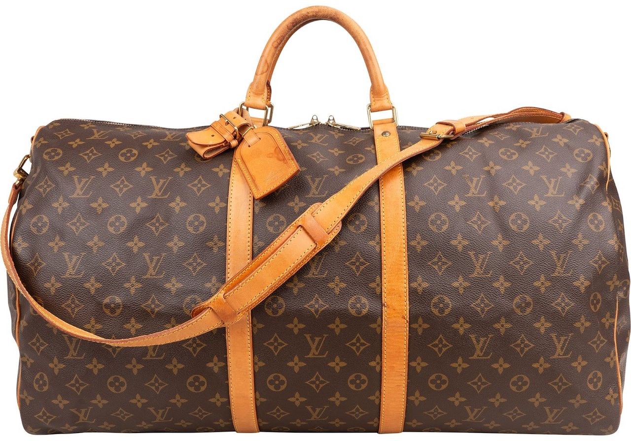 Louis Vuitton Louis Vuitton Monogram Canvas Keepall 60 Bandoulière Travel Bag Bruin