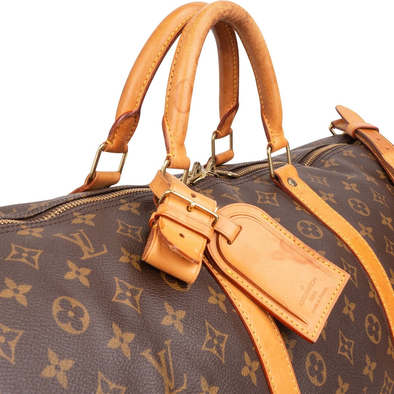 Louis Vuitton Louis Vuitton Monogram Canvas Keepall 60 Bandoulière Travel Bag Bruin