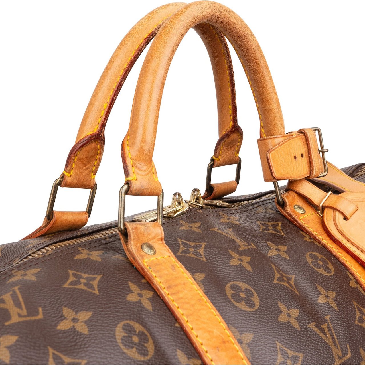 Louis Vuitton Louis Vuitton Monogram Canvas Keepall 60 Bandoulière Travel Bag Bruin
