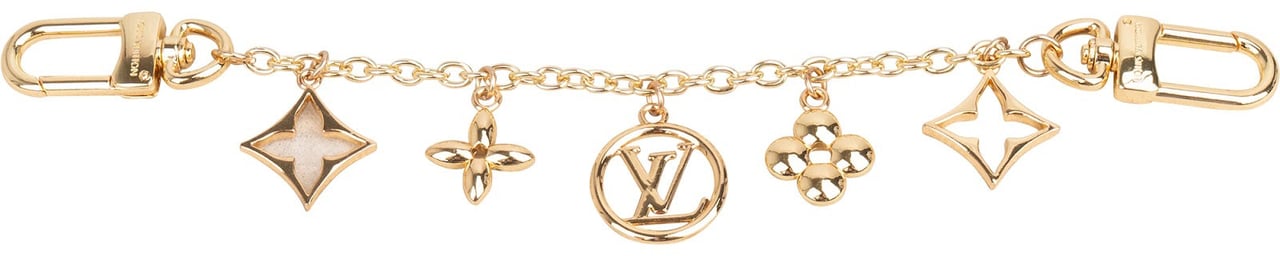 Louis Vuitton Golden Blooming Flowers & Key Holder Bag Charm Oranje
