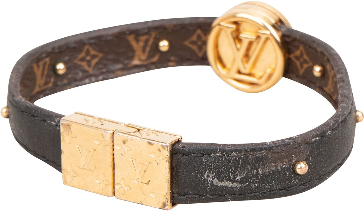 Louis Vuitton Monogram Canvas Reversible Circle Mini Bracelet Bruin