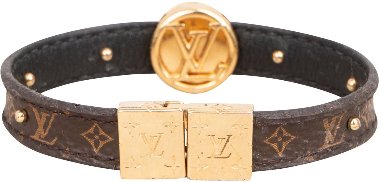 Louis Vuitton Monogram Canvas Reversible Circle Mini Bracelet Bruin