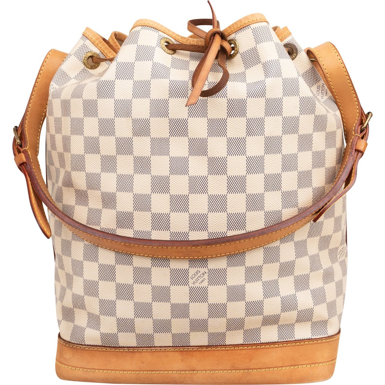 Louis Vuitton Louis Vuitton Monogram Damier Azur Canvas Sac Noé Grande Shoulder Bag Wit