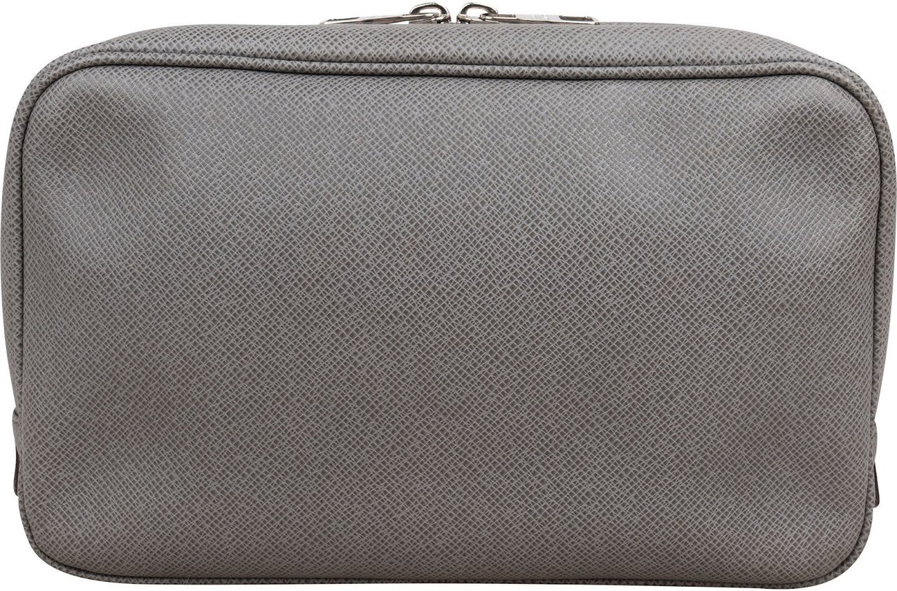 Louis Vuitton Louis Vuitton Taiga Leather Trousse Toilette Clutch Bag Donkergrijs