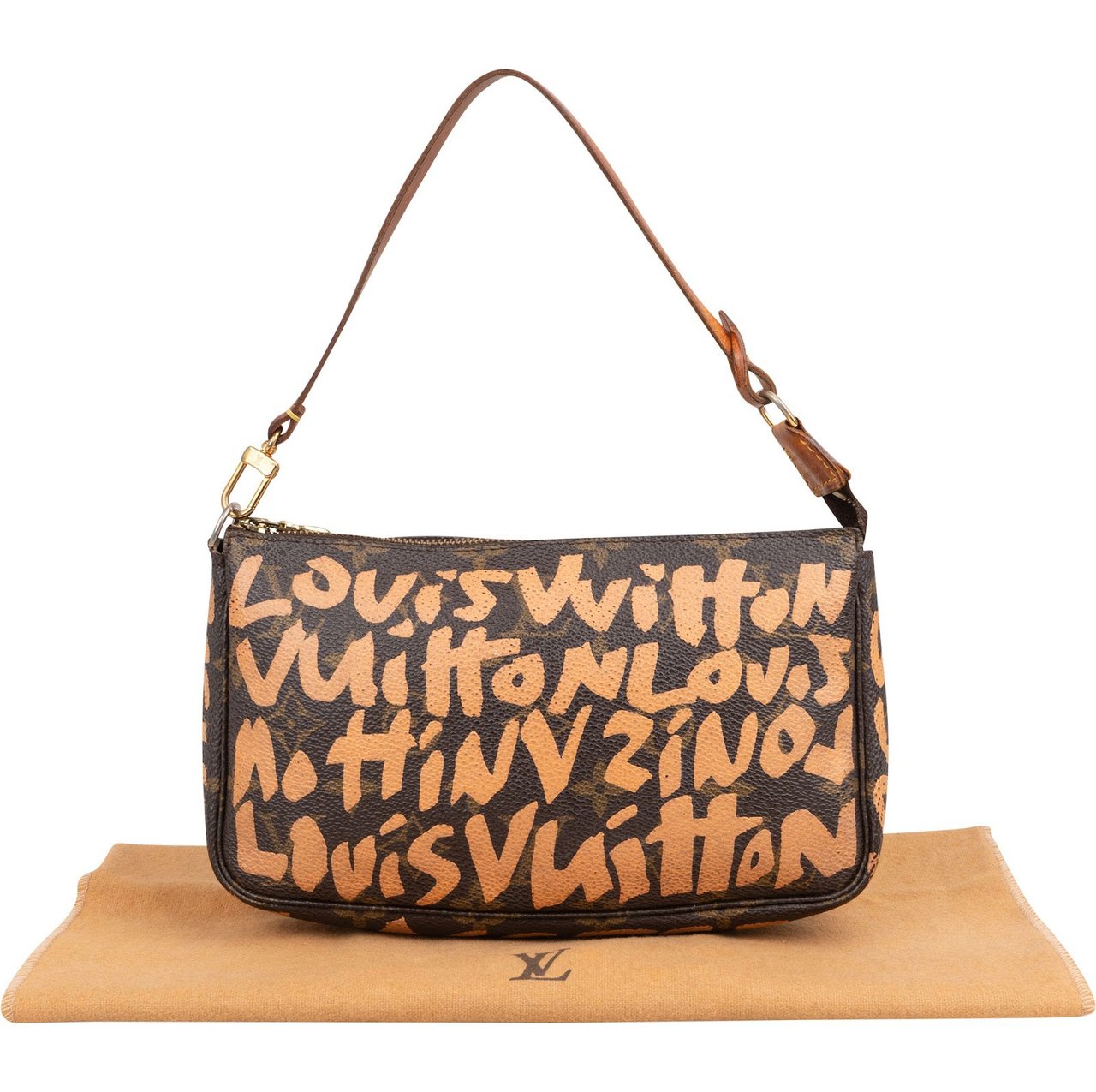 Louis Vuitton Louis Vuitton Monogram Graffiti Pochette Accessoires Handbag Bruin