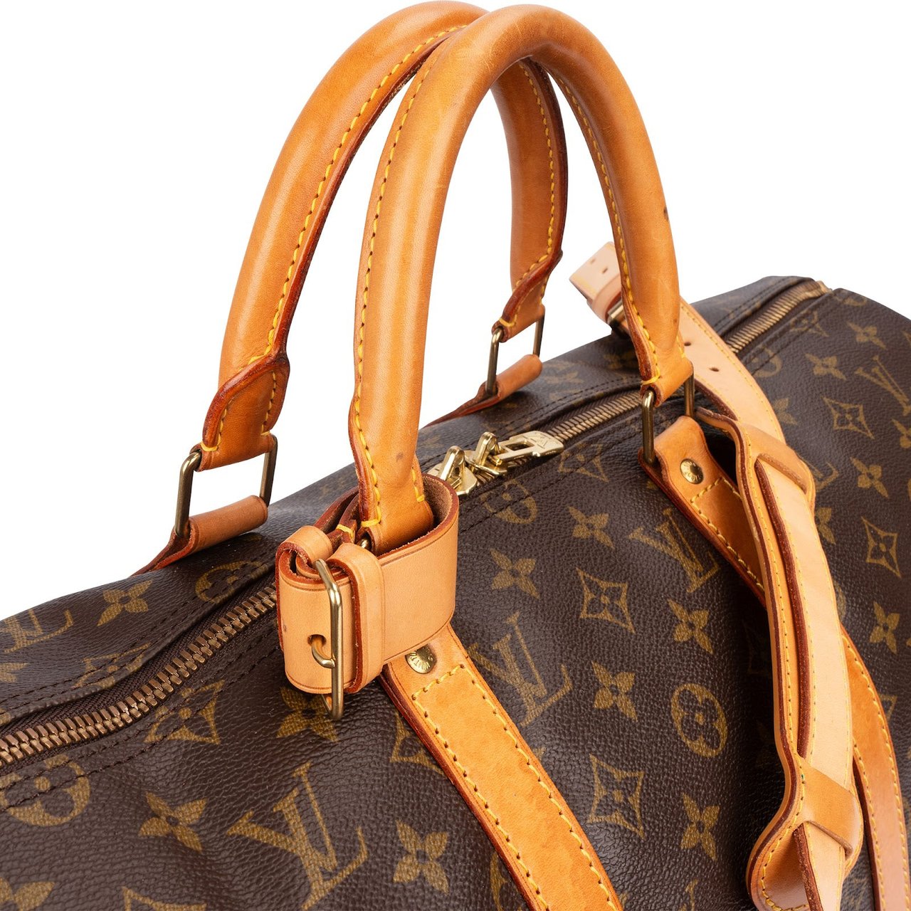 Louis Vuitton Louis Vuitton Monogram Canvas Keepall 50 Bandoulière Travel Bag Bruin