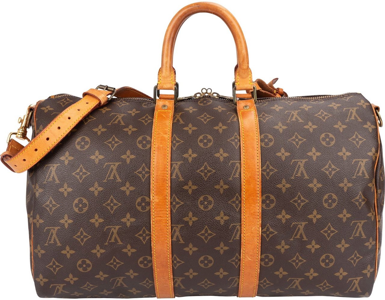 Louis Vuitton Louis Vuitton Monogram Canvas Keepall 45 Bandoulière Travel Bag Bruin