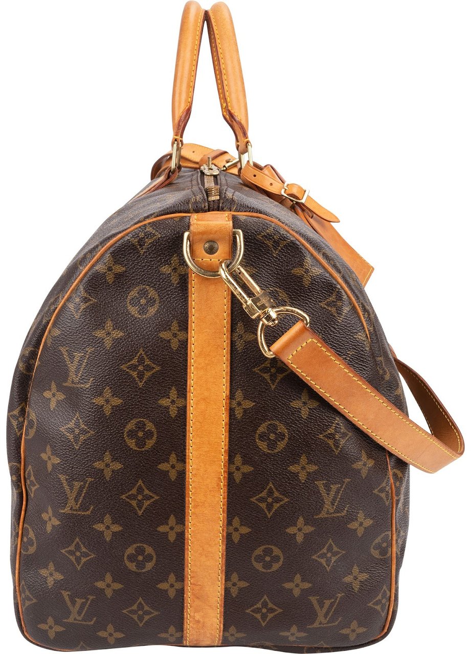 Louis Vuitton Louis Vuitton Monogram Canvas Keepall 55 Bandoulière Travel Bag Bruin