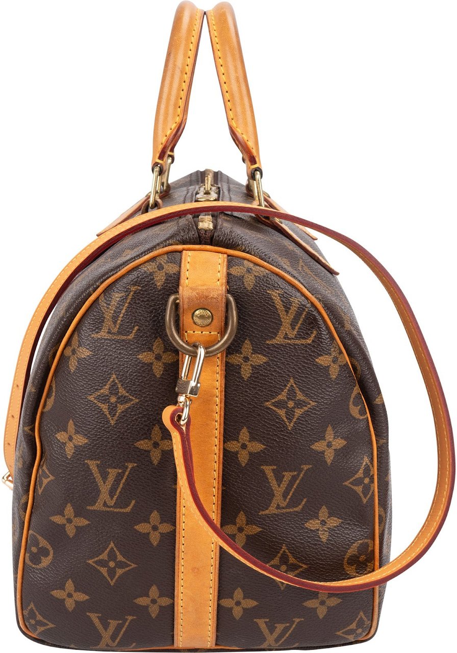 Louis Vuitton Monogram Canvas Speedy 30 Bandoulière Crossbody Handbag Bruin