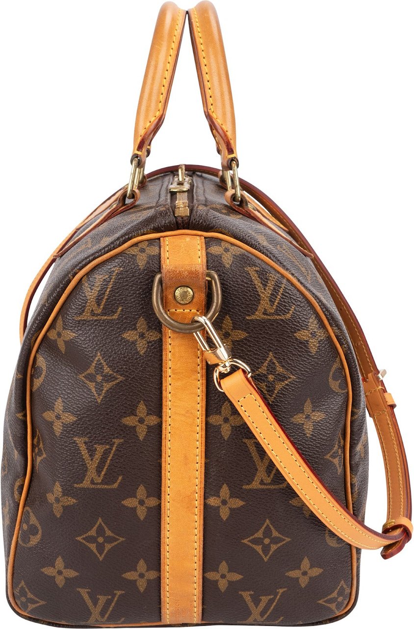 Louis Vuitton Monogram Canvas Speedy 30 Bandoulière Crossbody Handbag Bruin