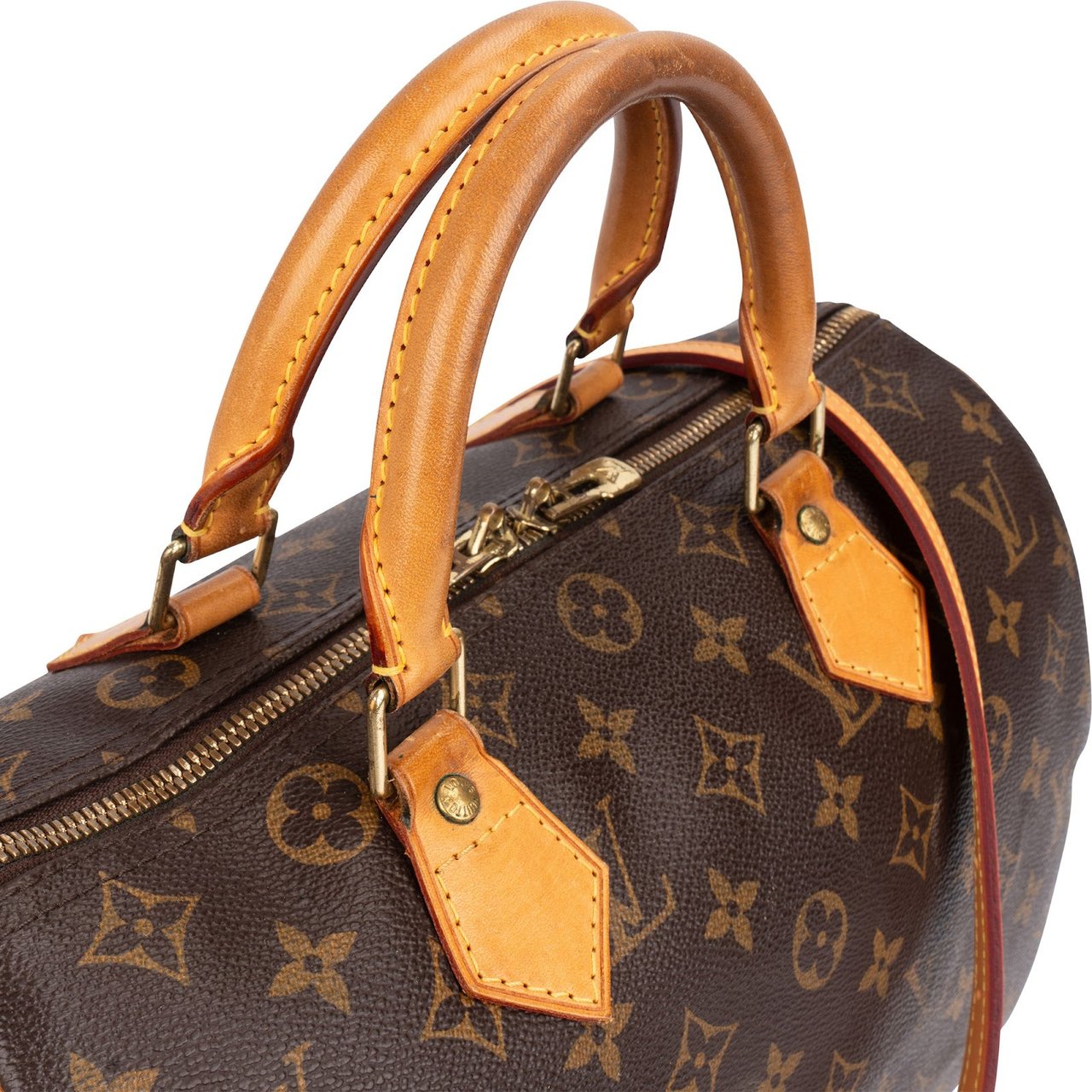 Louis Vuitton Monogram Canvas Speedy 30 Bandoulière Crossbody Handbag Bruin