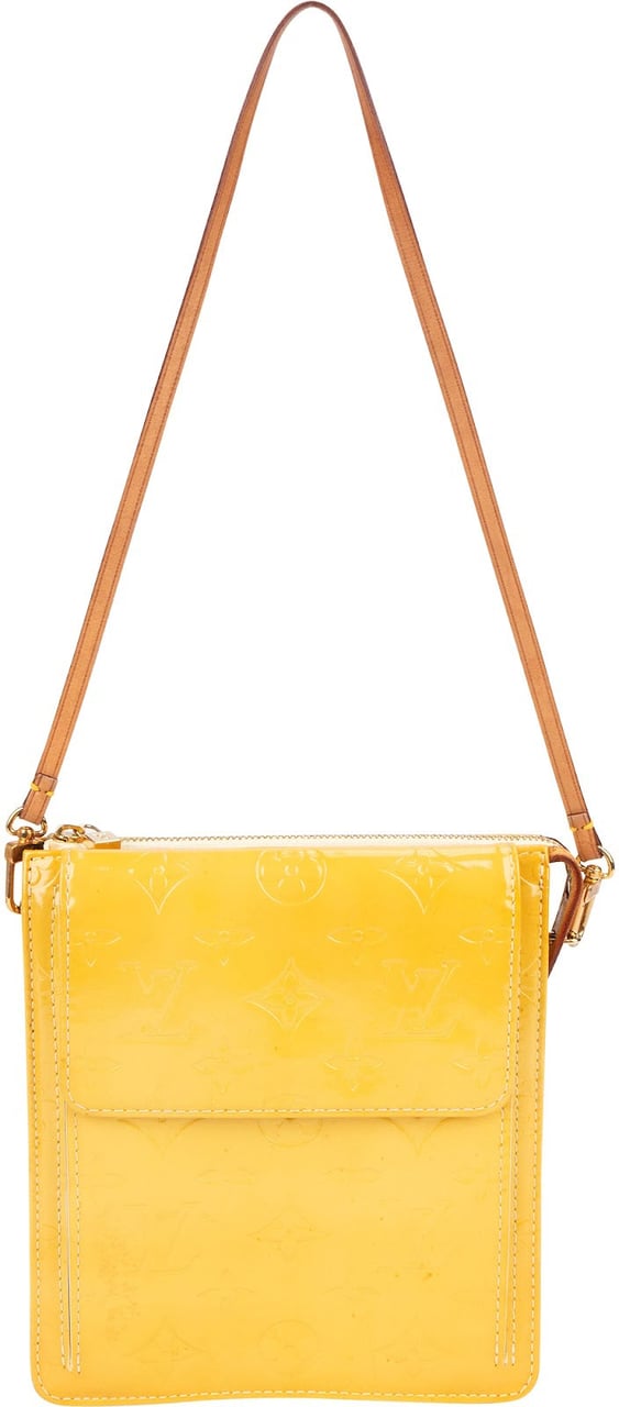 Louis Vuitton Louis Vuitton Monogram Vernis Leather Mott Shoulder Bag Geel