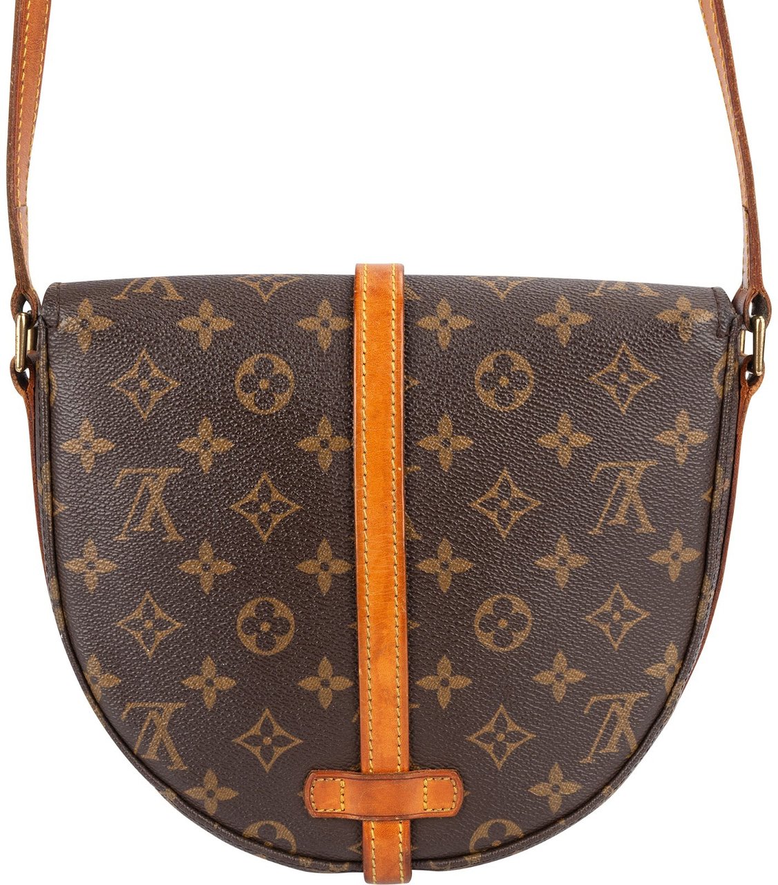 Louis Vuitton Monogram Canvas Chantilly MM Crossbody Bag Bruin