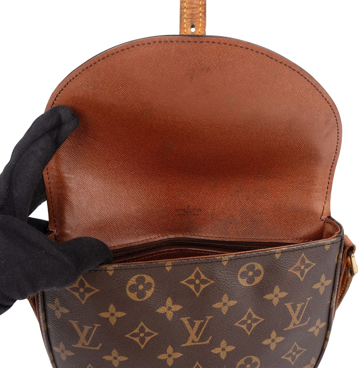 Louis Vuitton Monogram Canvas Chantilly MM Crossbody Bag Bruin