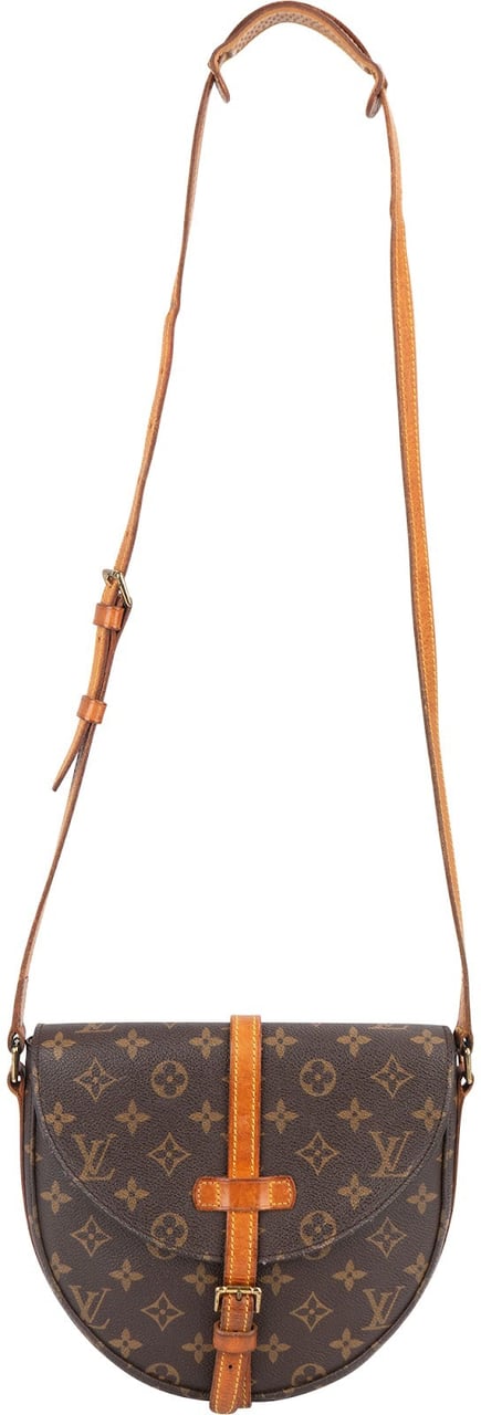 Louis Vuitton Monogram Canvas Chantilly MM Crossbody Bag Bruin