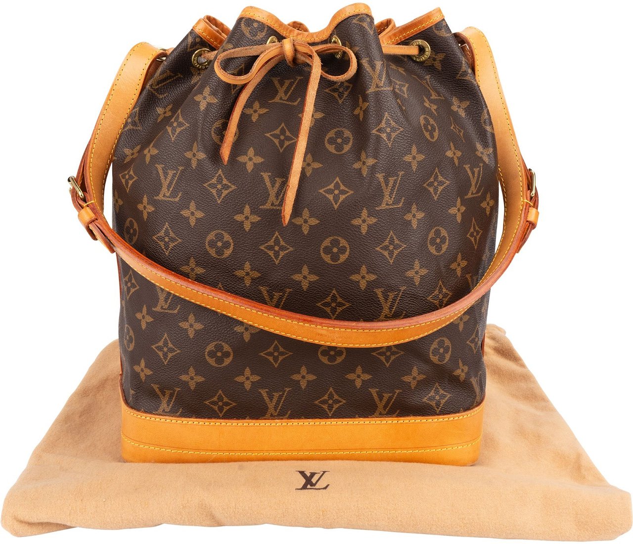 Louis Vuitton Monogram Canvas Sac Noé Grande Shoulder Bag Bruin