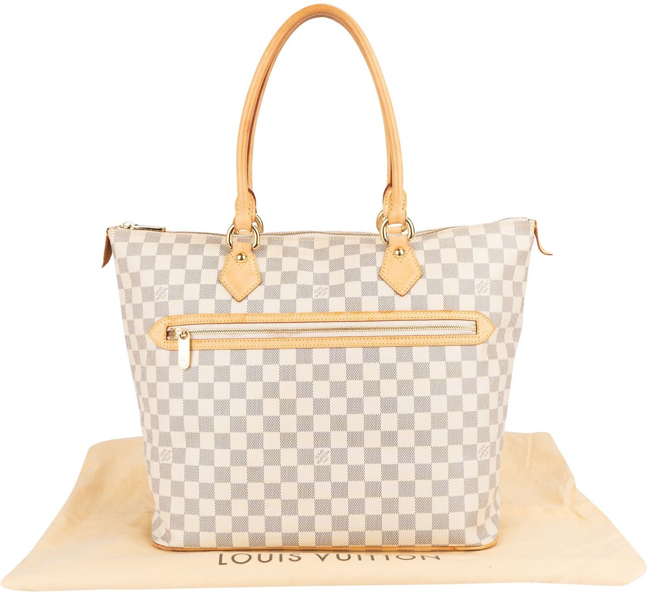 Louis Vuitton Louis Vuitton Monogram Damier Azur Saleya GM Handbag Wit