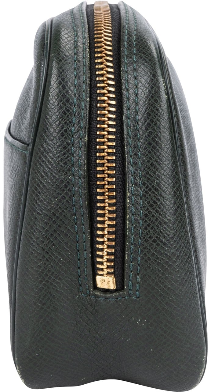 Louis Vuitton Louis Vuitton Green Taiga Leather Trousse Toilette Pouch Groen