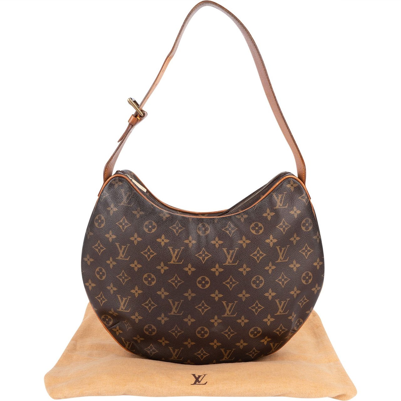 Louis Vuitton Monogram Canvas Croissant GM Shoulder Bag Bruin
