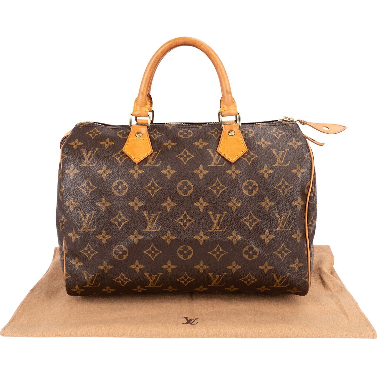 Louis Vuitton Louis Vuitton Monogram Canvas Speedy 30 Handbag Bruin