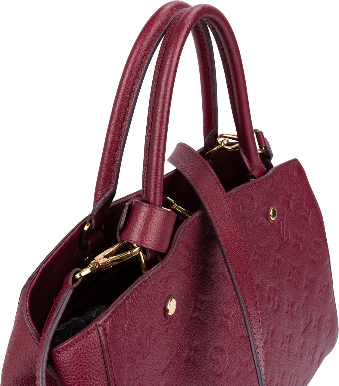 Louis Vuitton Leather Monogram Empreinte Montaigne MM Handbag Rood