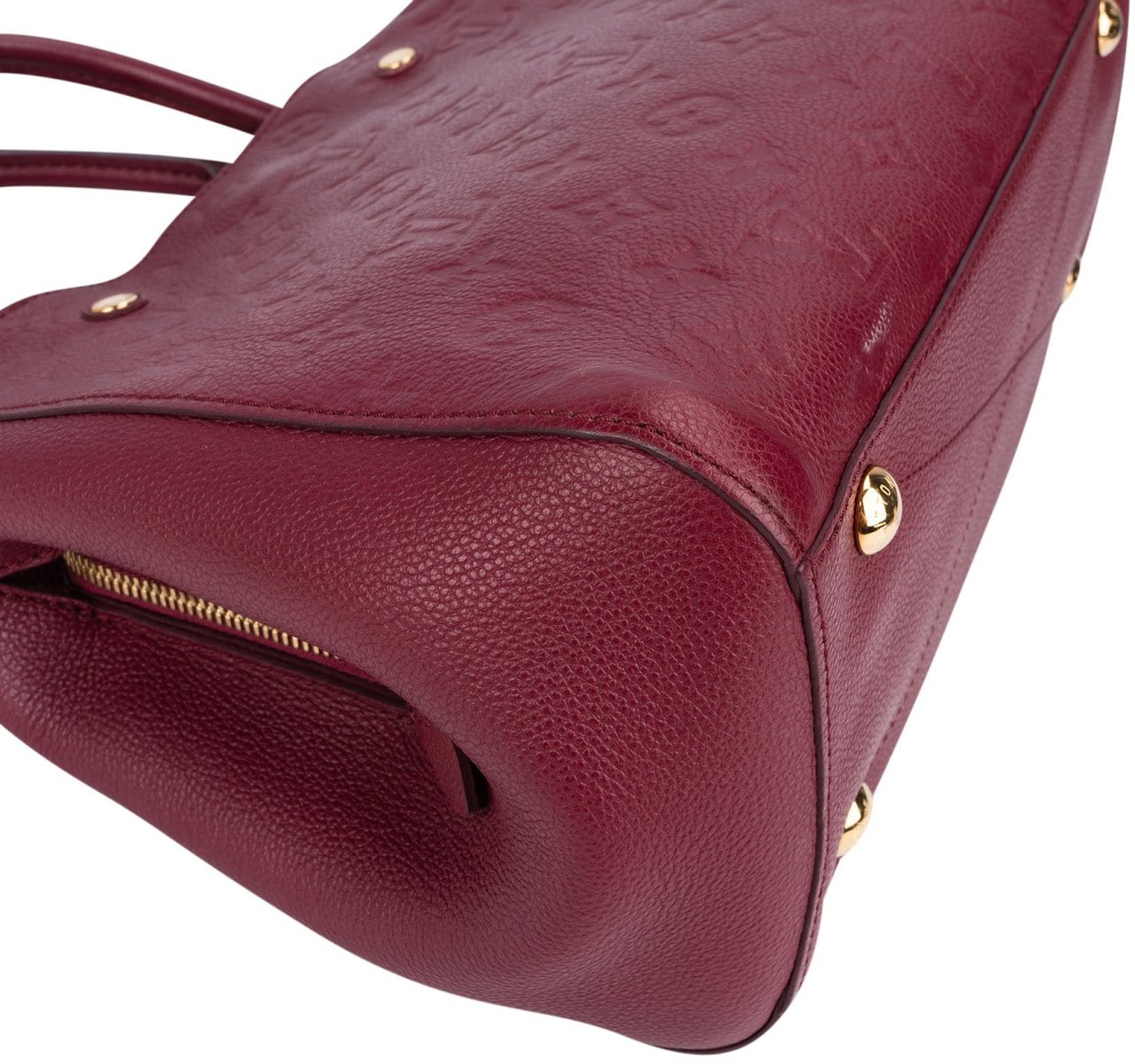 Louis Vuitton Leather Monogram Empreinte Montaigne MM Handbag Rood