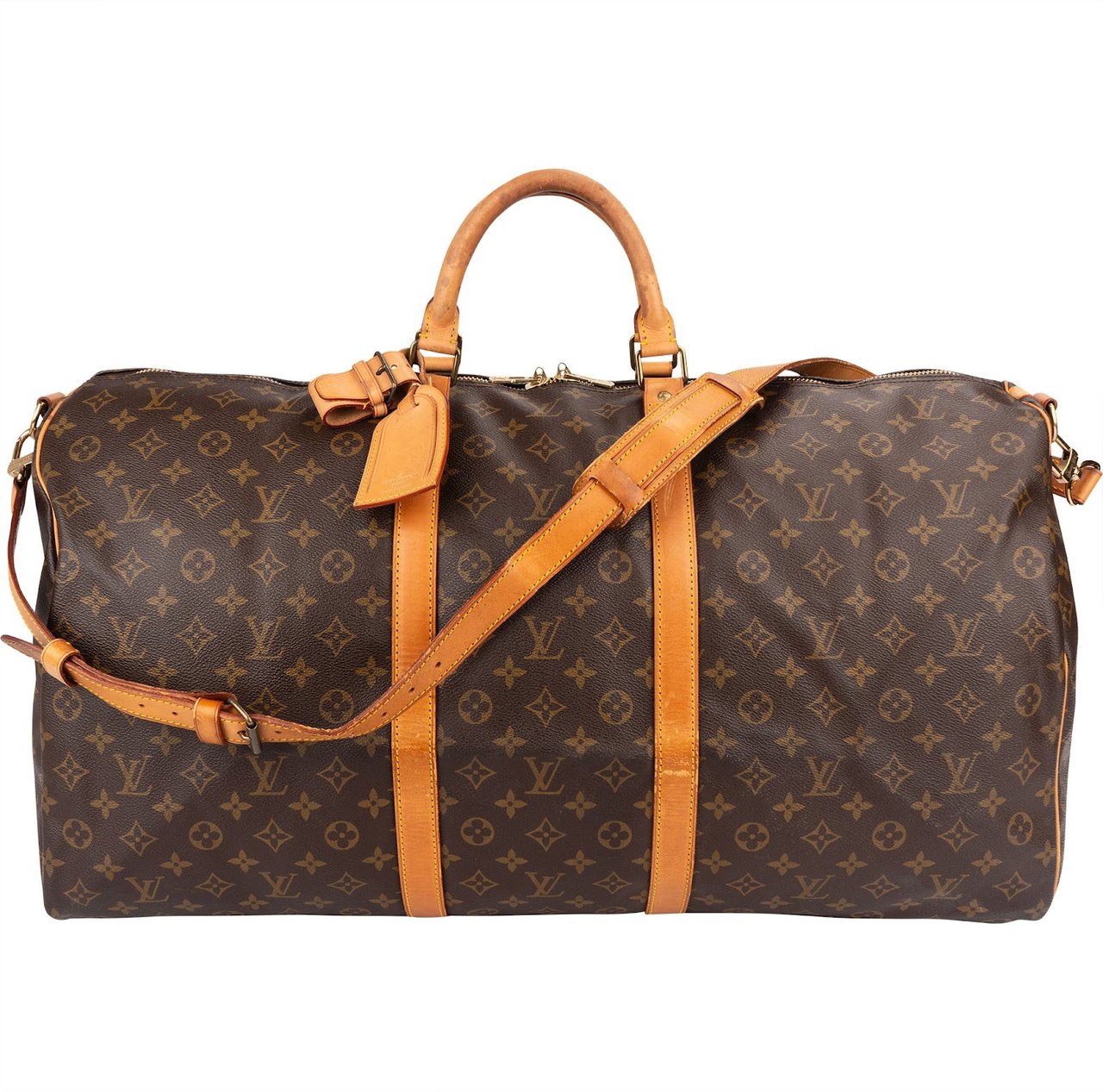 Louis Vuitton Louis Vuitton Monogram Canvas Keepall 60 Bandoulière Travel Bag Bruin