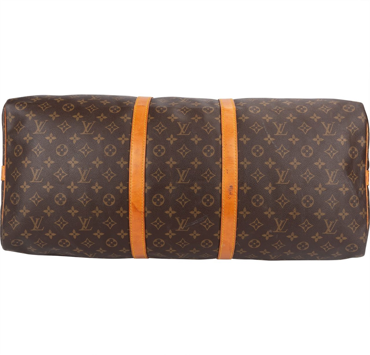 Louis Vuitton Monogram Canvas Keepall 60 Bandoulière Travel Bag Bruin