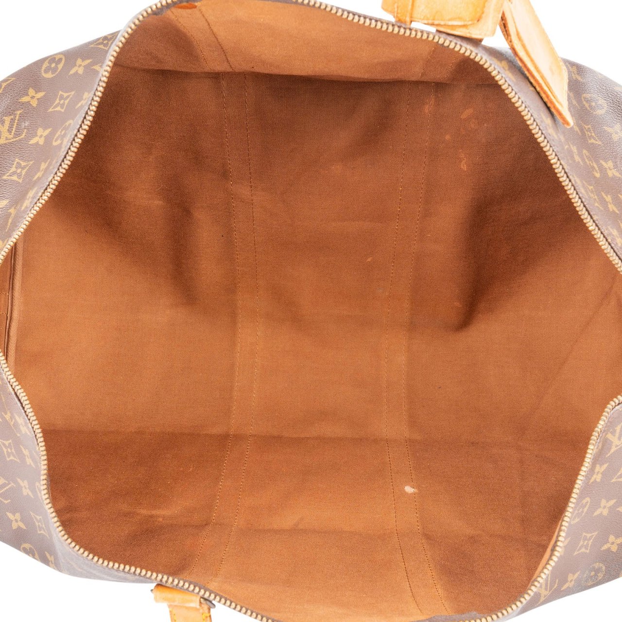 Louis Vuitton Monogram Canvas Keepall 60 Bandoulière Travel Bag Bruin