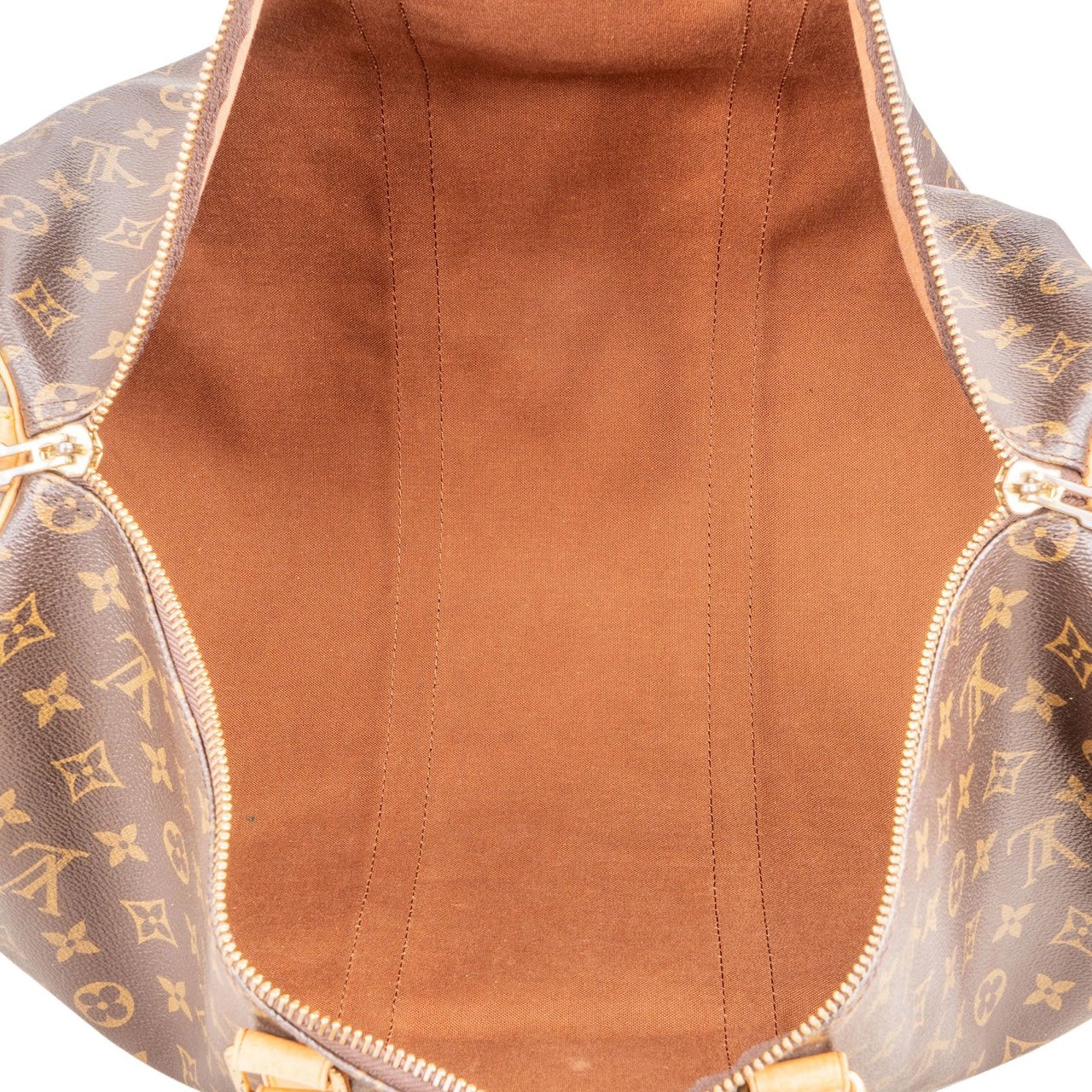Louis Vuitton Monogram Canvas Keepall 50 Bandoulière Travel Bag Bruin