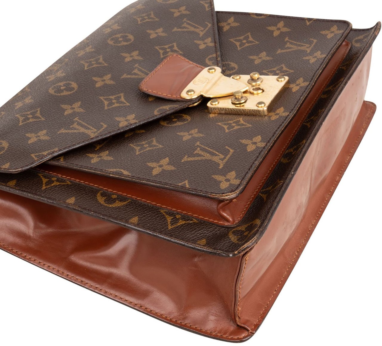 Louis Vuitton Monogram Canvas Monceau Handbag Bruin