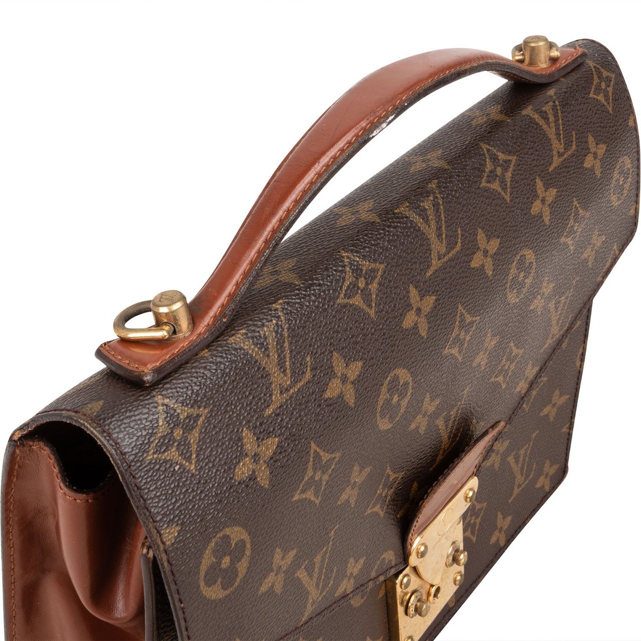 Louis Vuitton Monogram Canvas Monceau Handbag Bruin