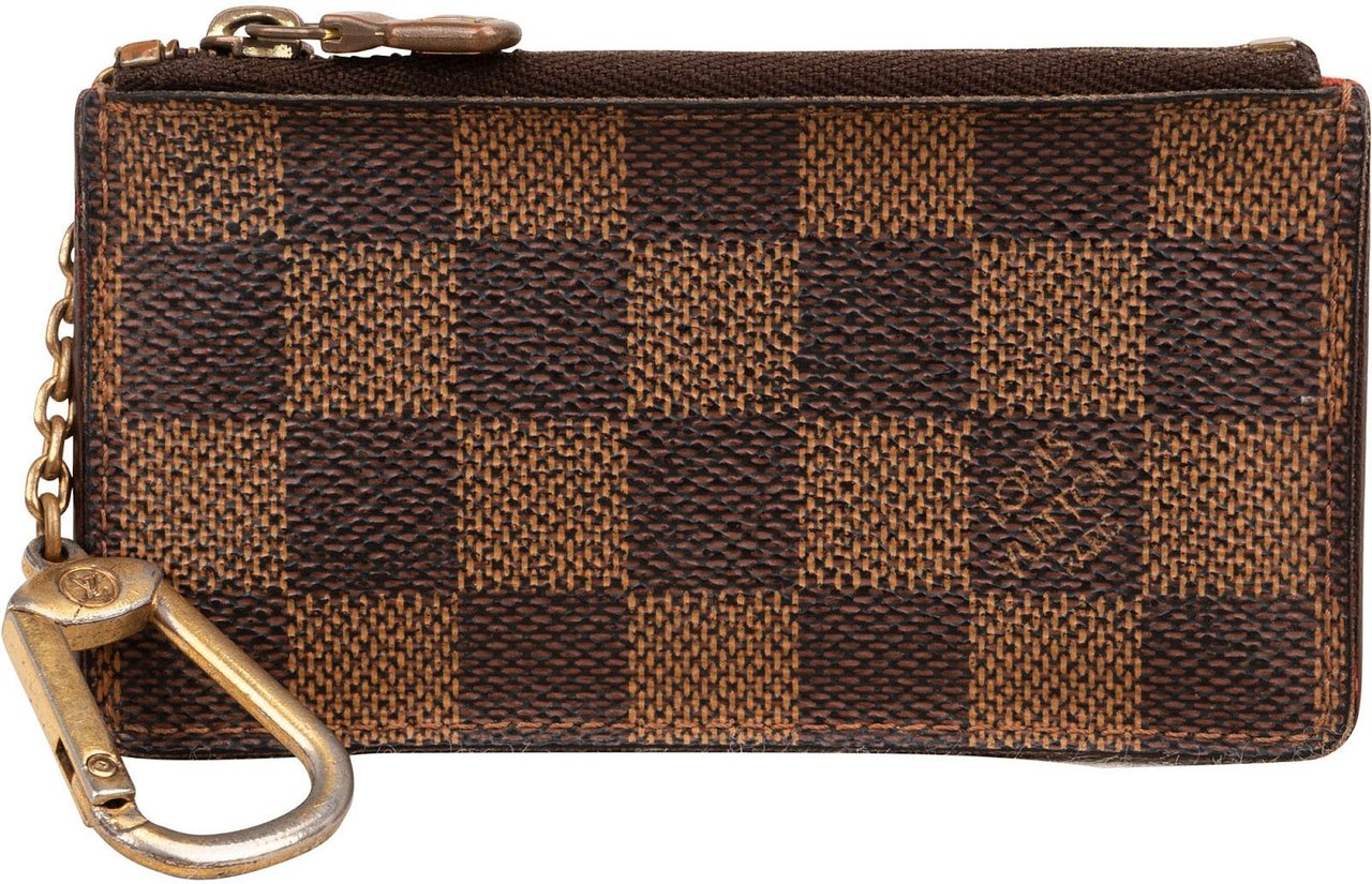 Louis Vuitton Monogram Damier Ebene Key Pouch Wallet Bruin