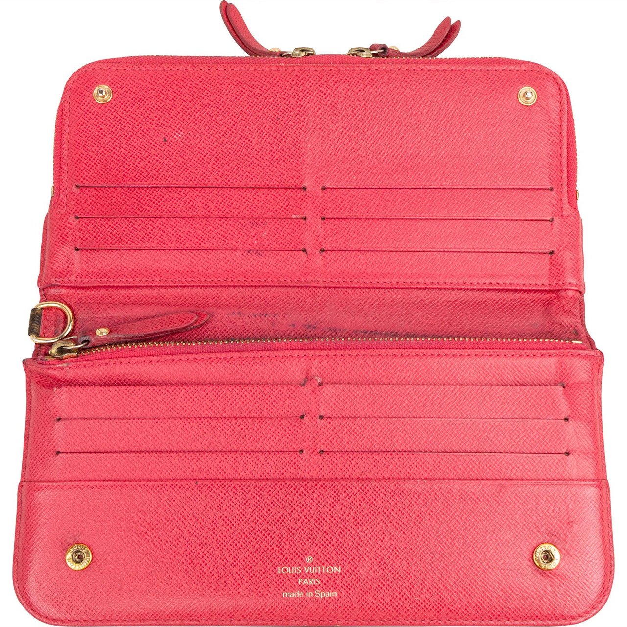Louis Vuitton Monogram Canvas Zippy Wallet Rood