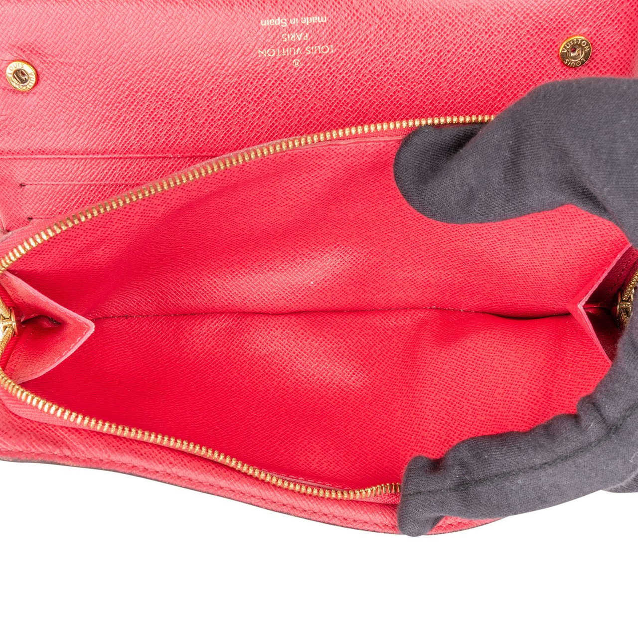 Louis Vuitton Monogram Canvas Zippy Wallet Rood