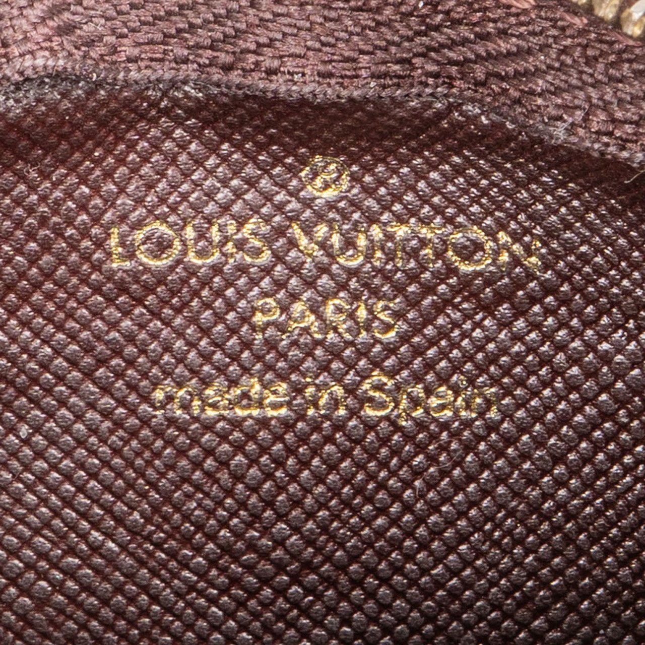 Louis Vuitton Monogram Mini Lin Key Pouch Wallet Rood
