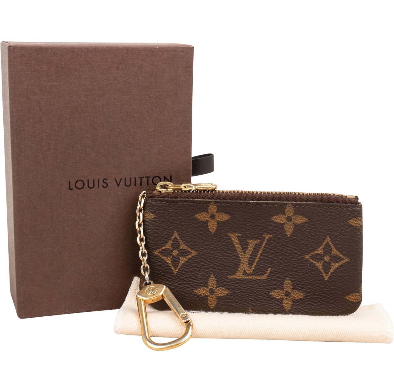 Louis Vuitton Monogram Canvas Key Pouch Wallet Bruin