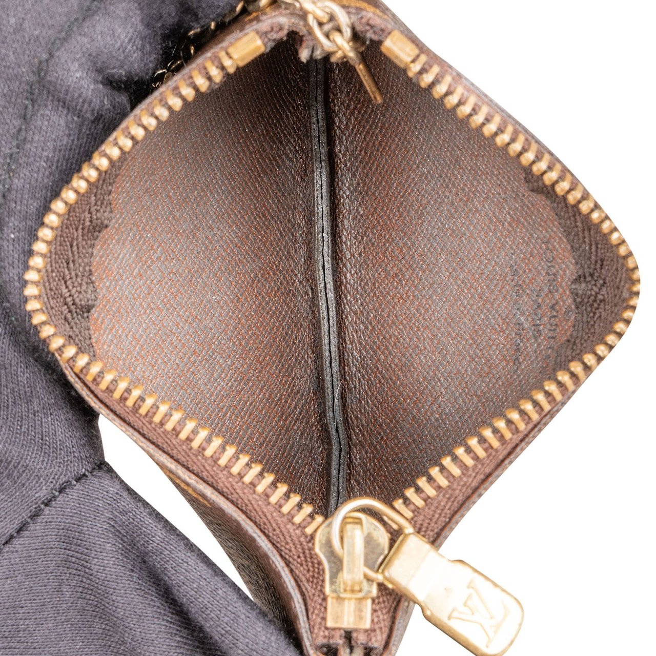 Louis Vuitton Monogram Canvas Key Pouch Wallet Bruin
