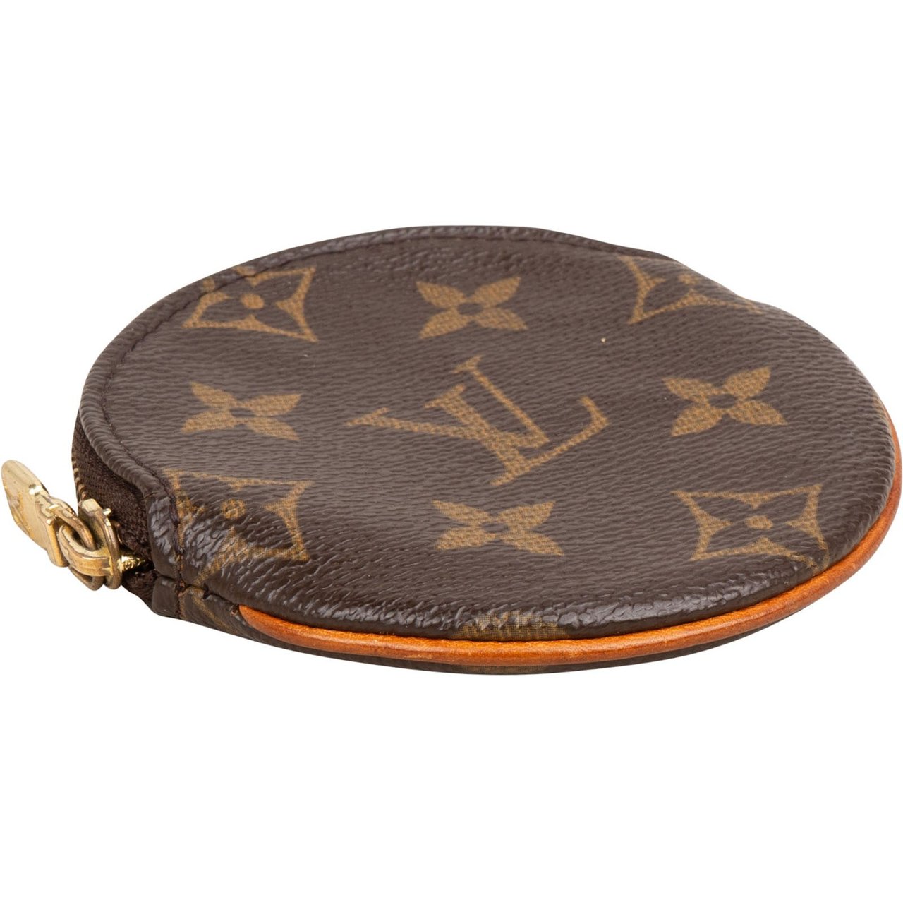 Louis Vuitton Monogram Canvas Round Rond Coin Purse Wallet Bruin