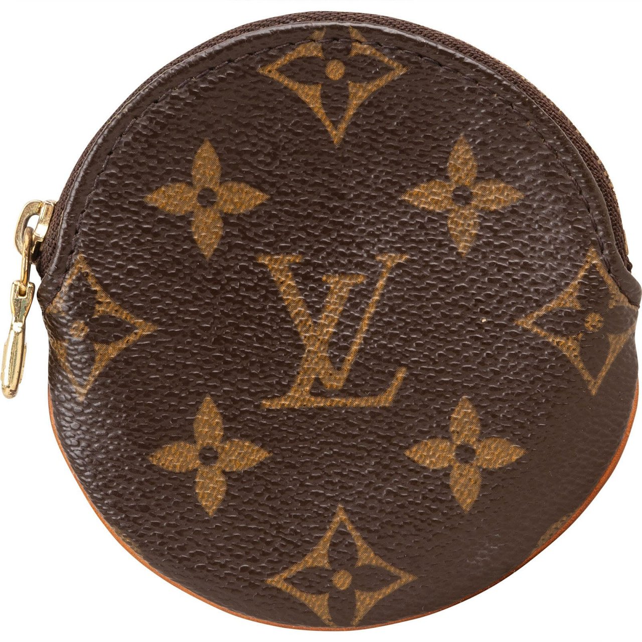 Louis Vuitton Monogram Canvas Round Rond Coin Purse Wallet Bruin