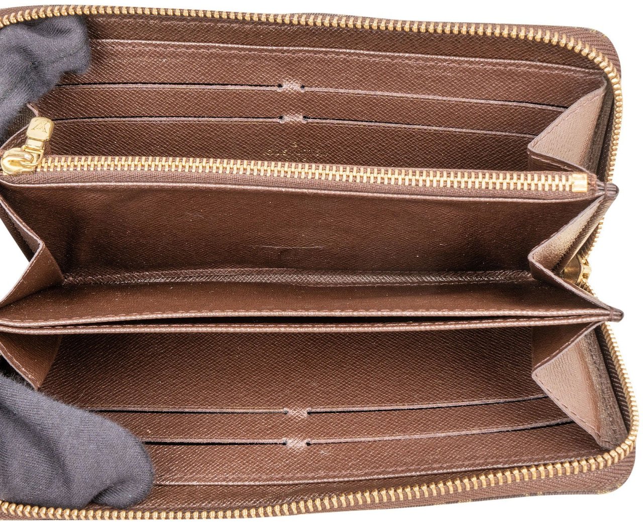 Louis Vuitton Mini Lin Monogram Zippy Wallet Bruin