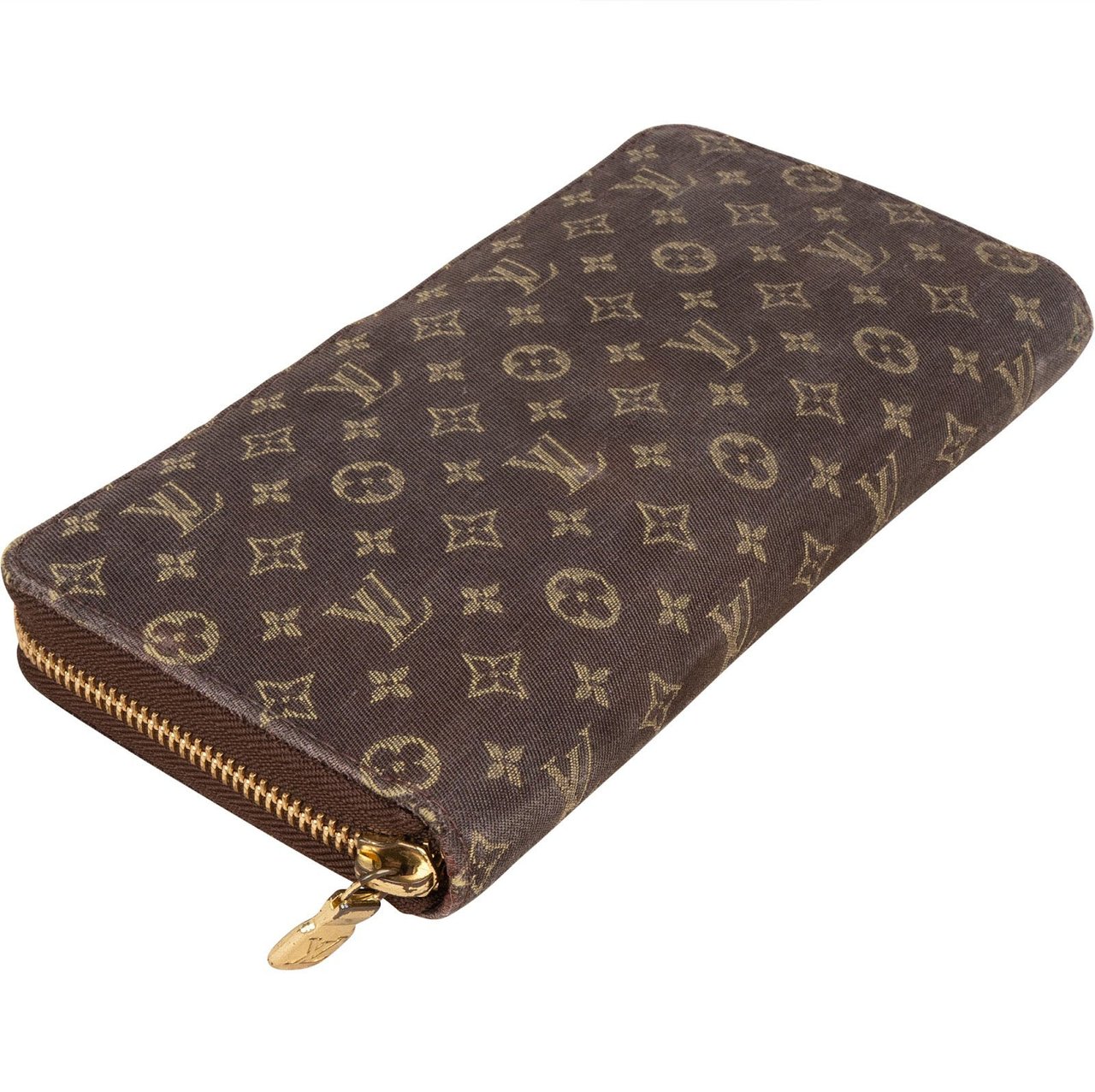 Louis Vuitton Mini Lin Monogram Zippy Wallet Bruin