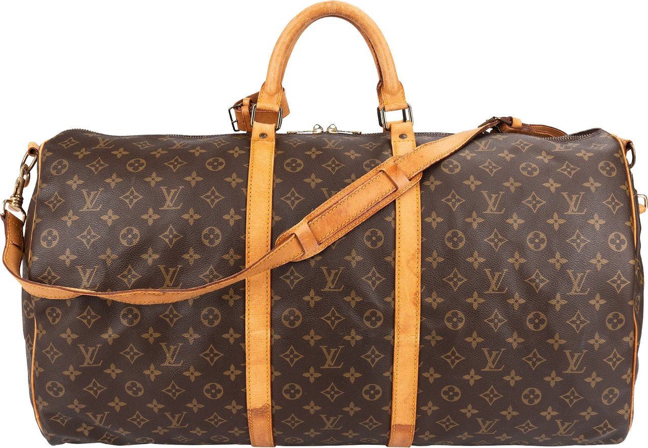 Louis Vuitton Louis Vuitton Monogram Canvas Keepall 60 Bandoulière Travel Bag Bruin
