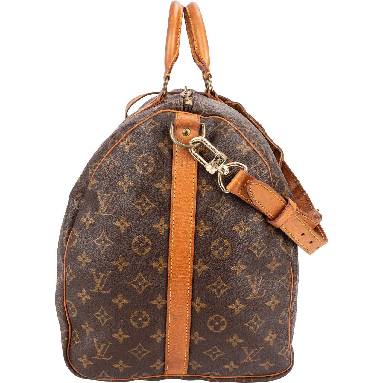 Louis Vuitton Louis Vuitton Monogram Canvas Keepall 55 Bandoulière Travel Bag Bruin