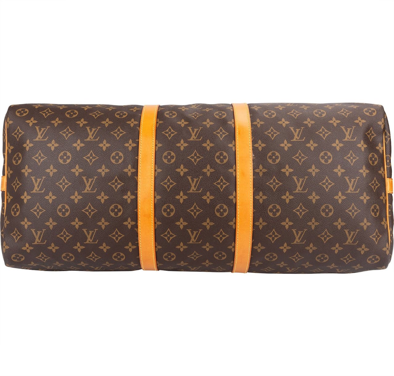 Louis Vuitton Monogram Canvas Keepall 60 Bandoulière Travel Bag Bruin