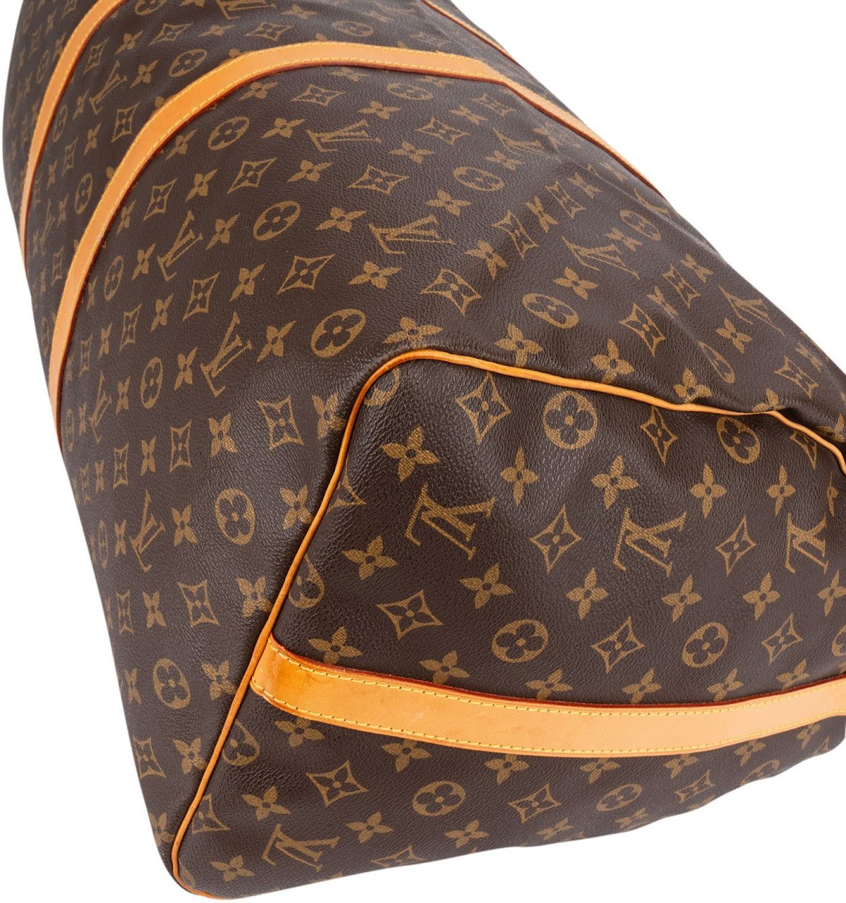 Louis Vuitton Monogram Canvas Keepall 60 Bandoulière Travel Bag Bruin