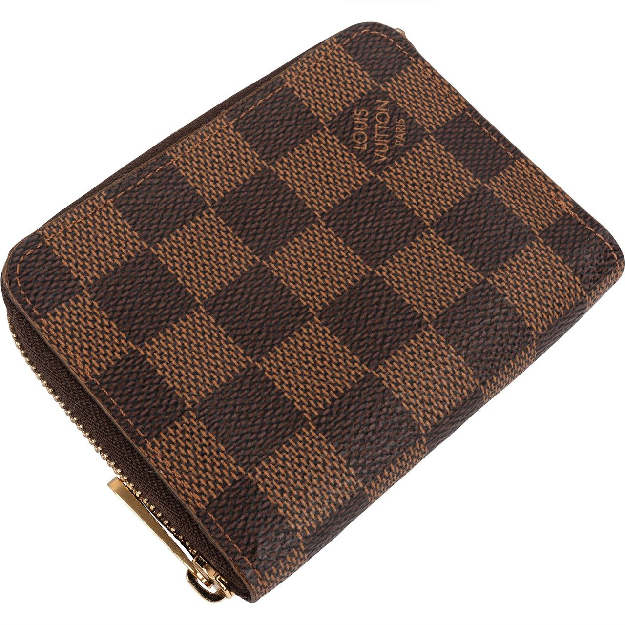 Louis Vuitton Monogram Damier Ebene Zippy Coin Wallet Bruin