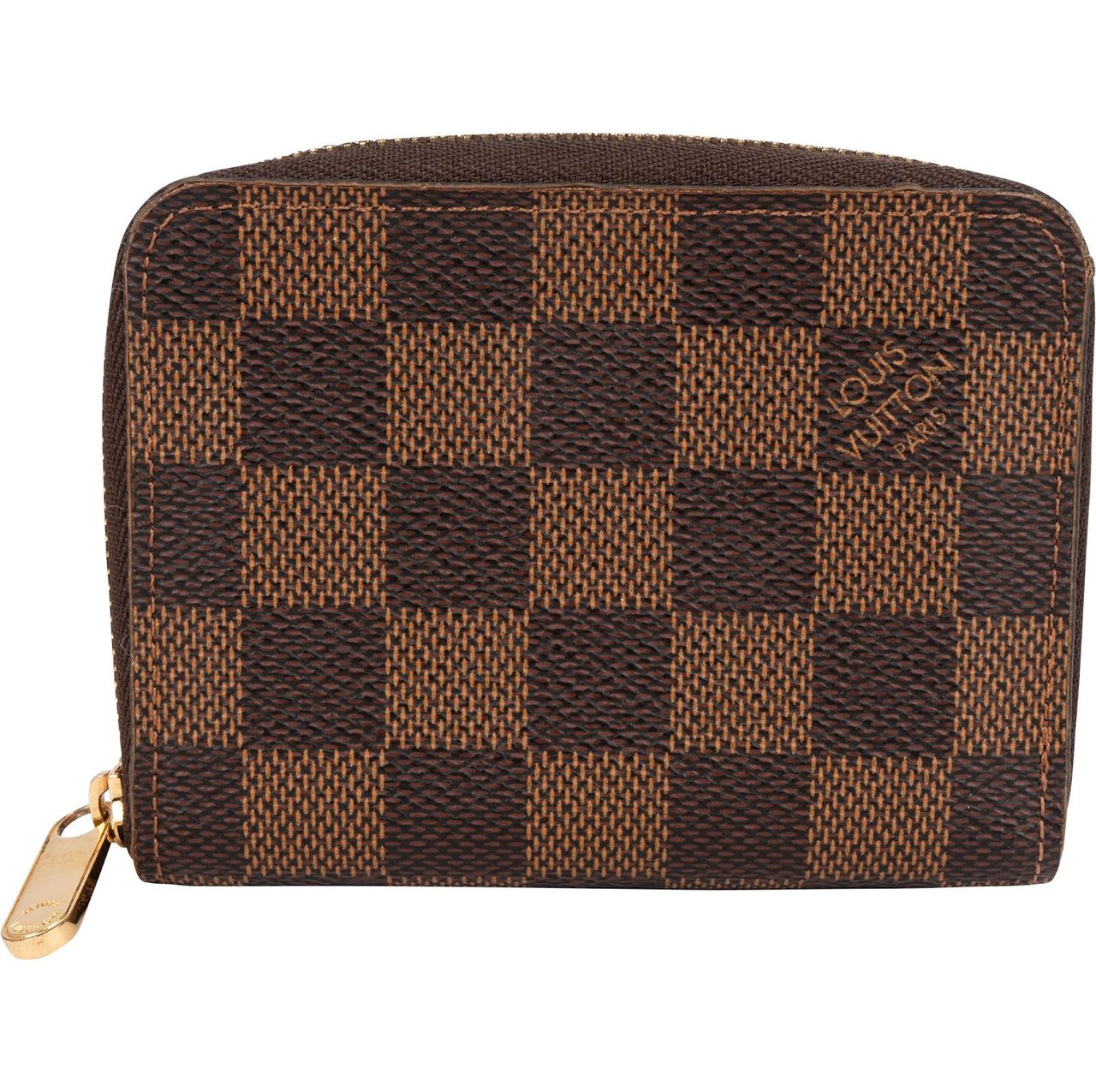 Louis Vuitton Monogram Damier Ebene Zippy Coin Wallet Bruin