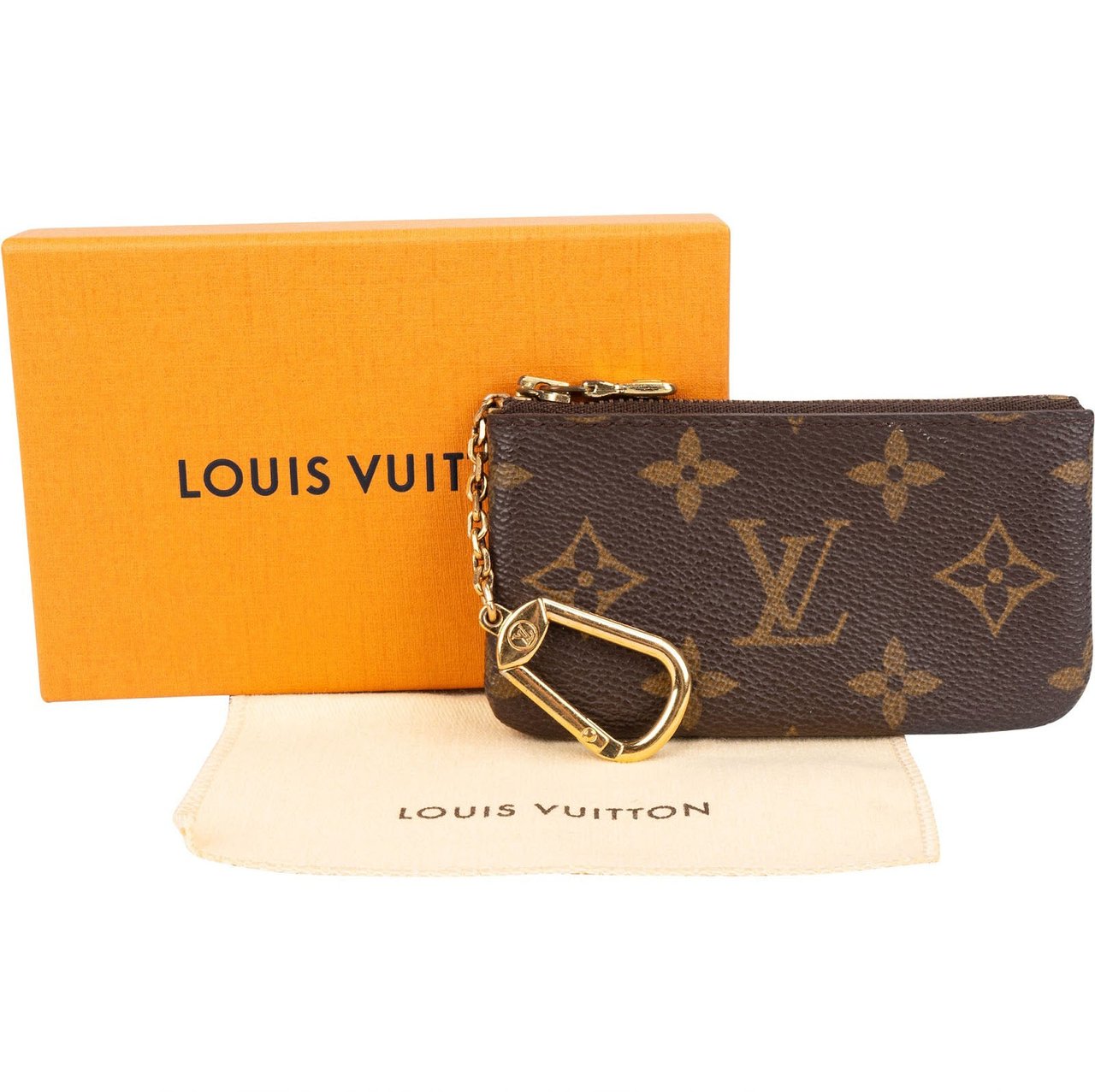 Louis Vuitton Monogram Canvas Key Pouch Wallet Bruin